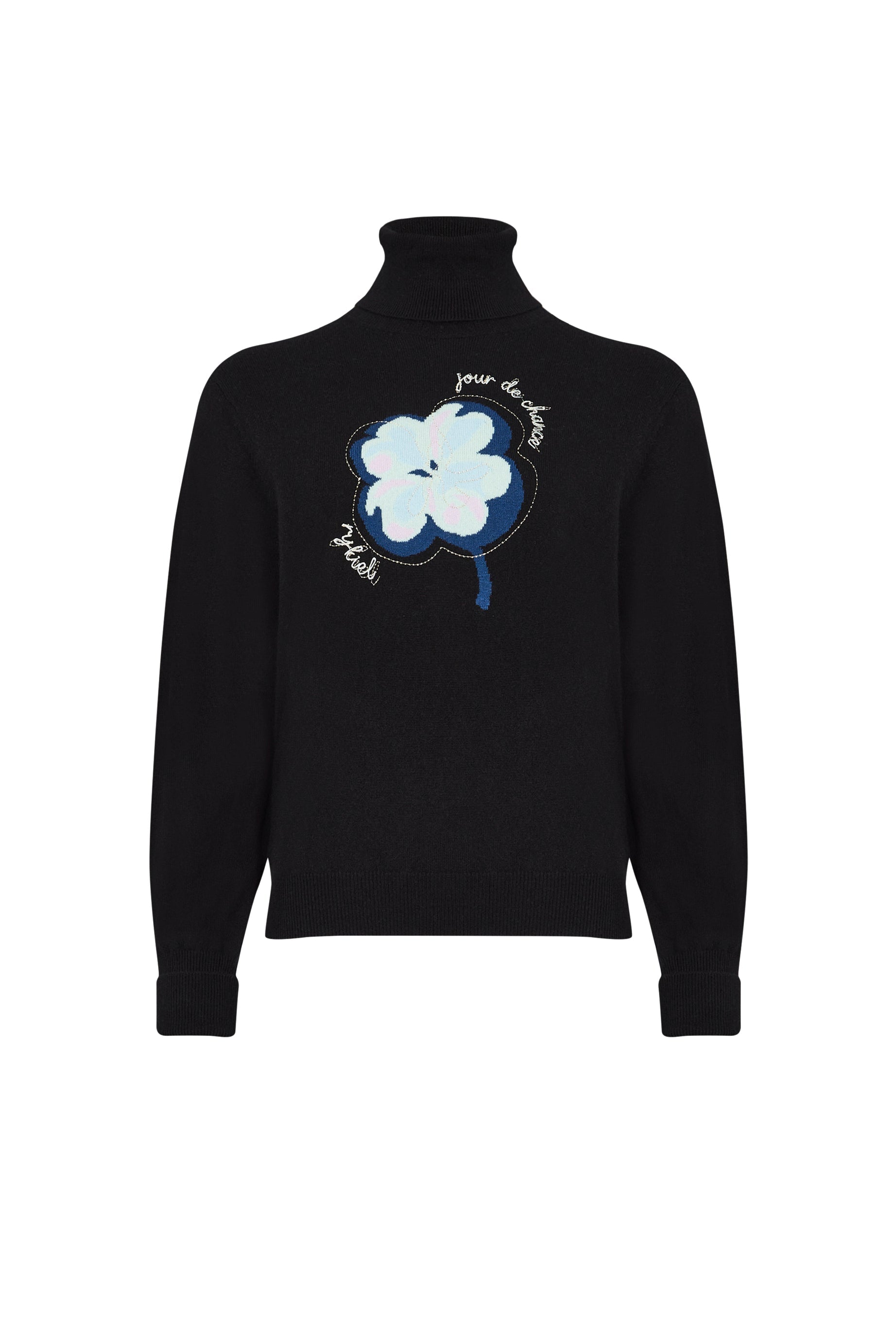 Pull col roule en cachemire - Noir