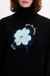 Pull col roule en cachemire - Noir