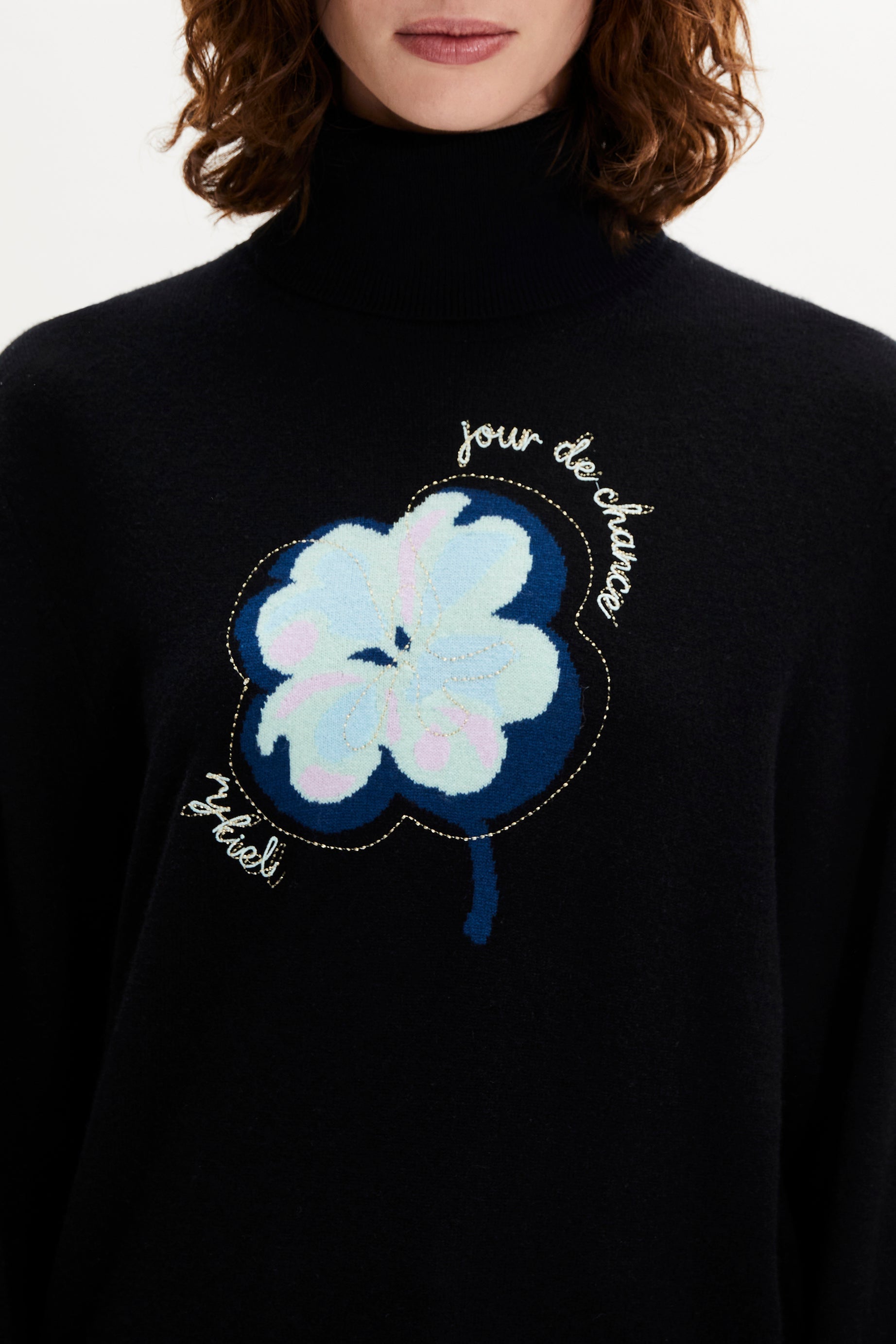 Pull col roule en cachemire - Noir