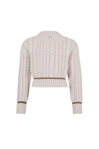Pull Boxy manches longues en alpaga - Lilas