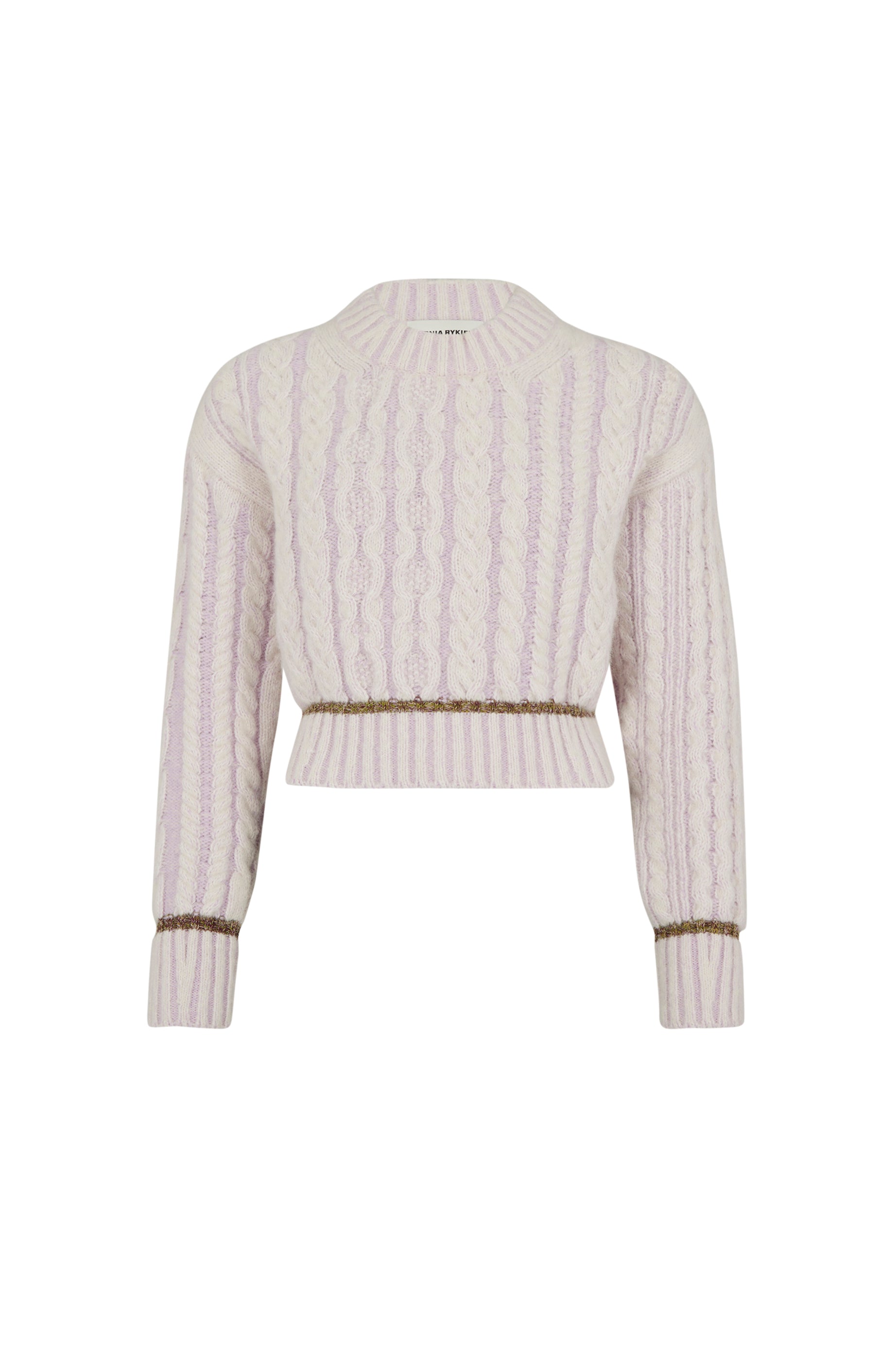 Pull Boxy manches longues en alpaga - Lilas