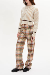 Pull Boxy manches longues en alpaga - Écru