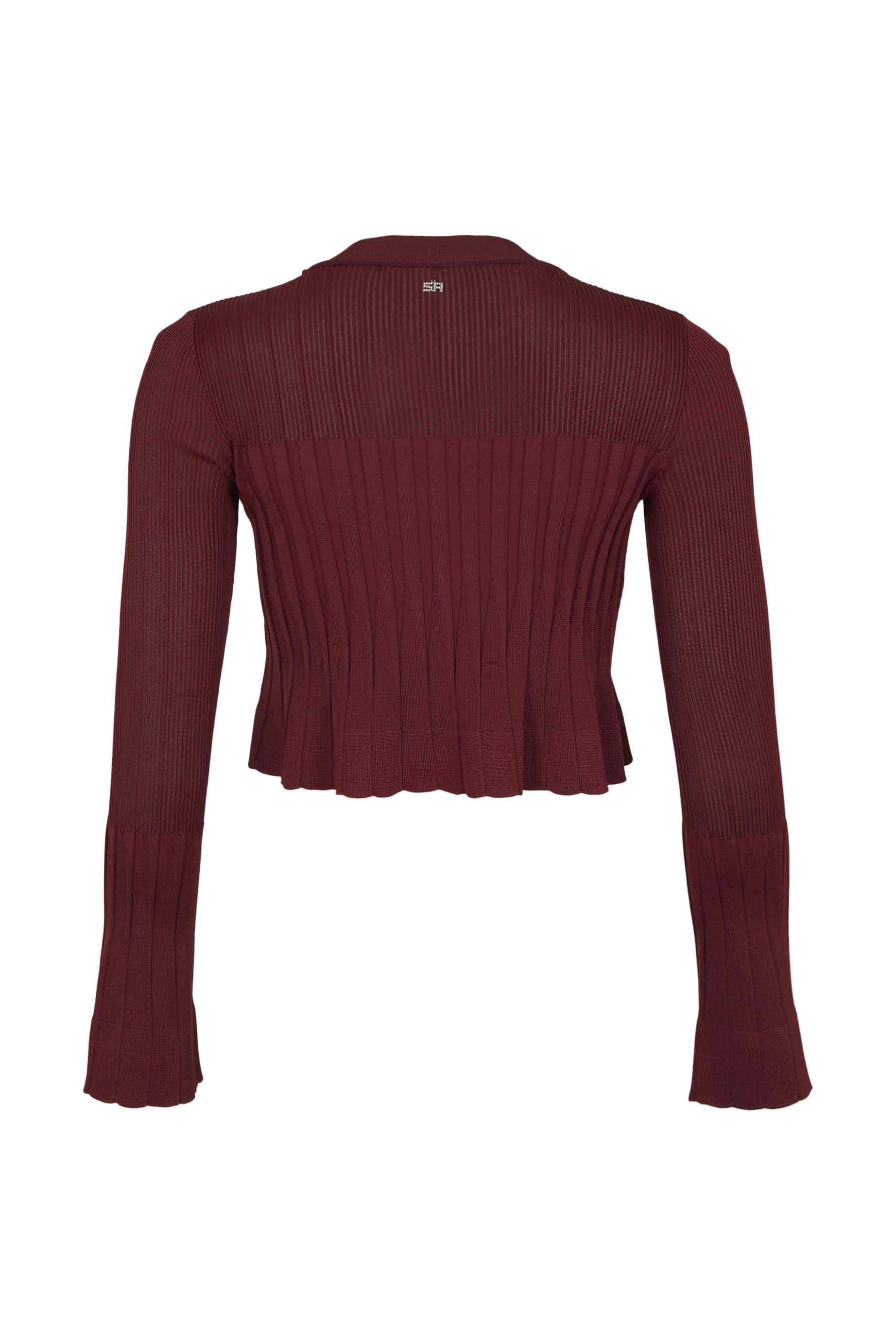 Pull péplum manche longue - Bordeaux