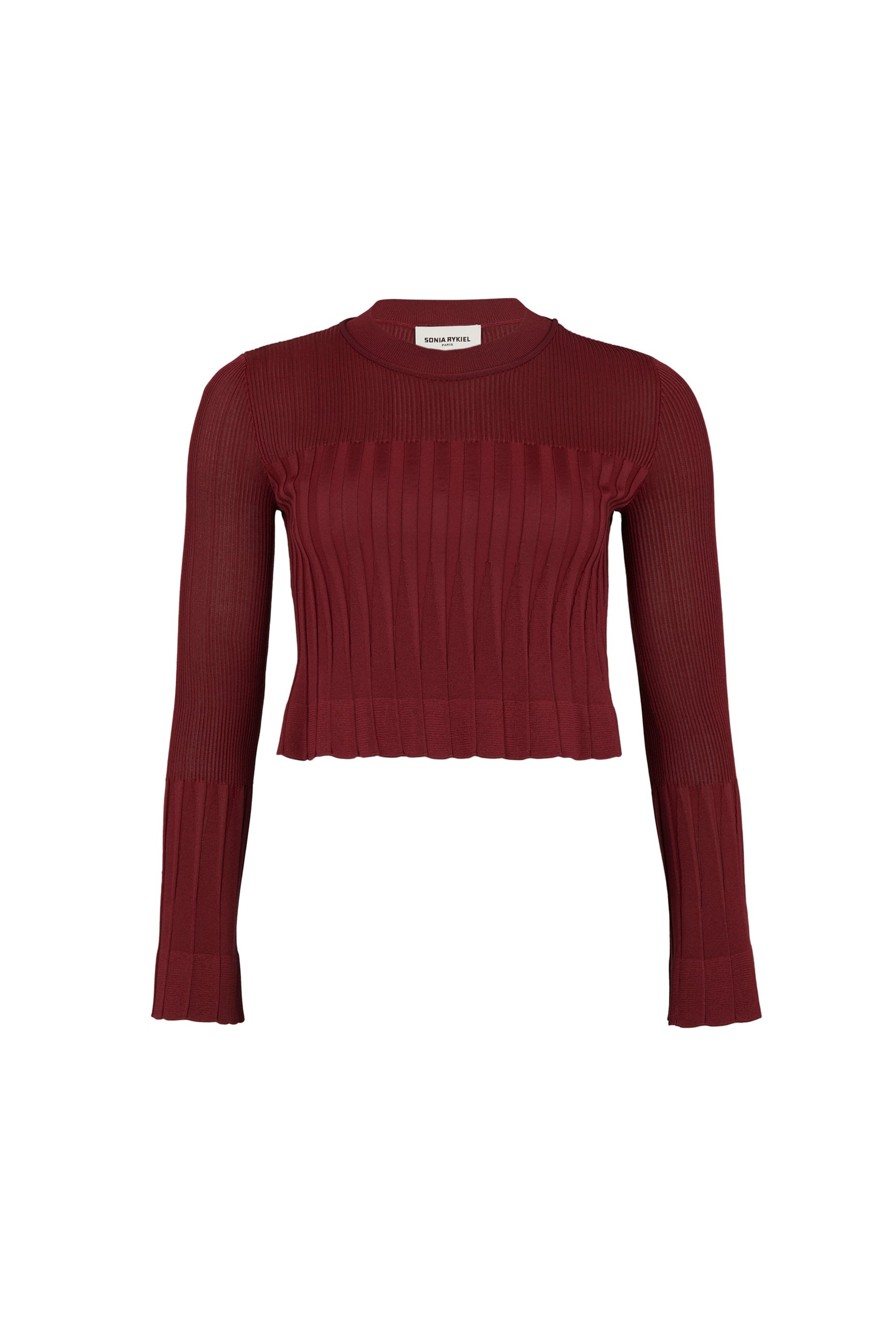 Pull péplum manche longue - Bordeaux