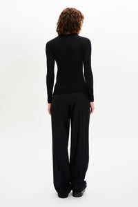 Pull col rond seconde peau - Noir