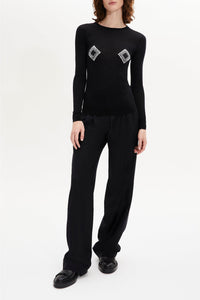 Pull col rond seconde peau - Noir
