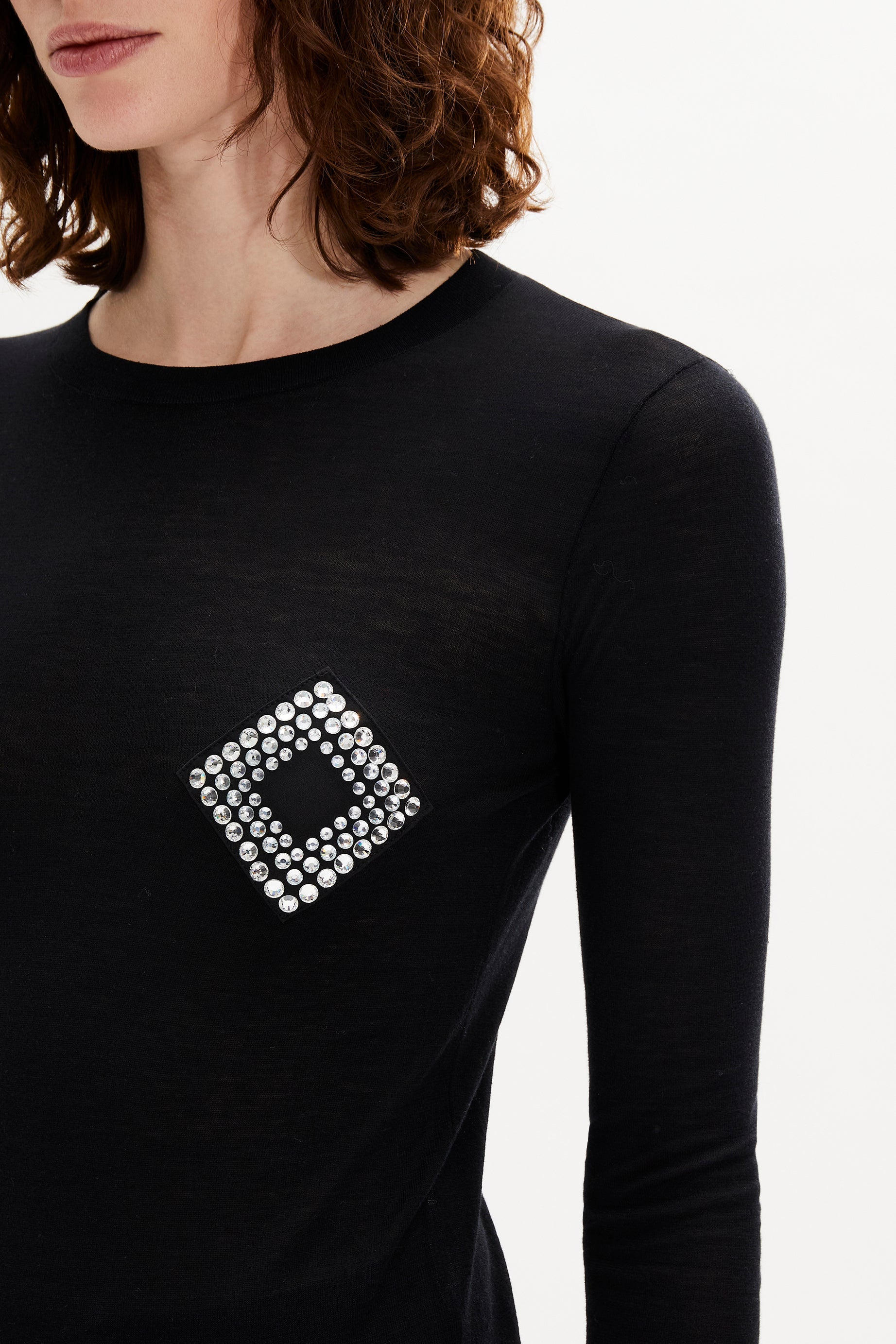 Pull col rond seconde peau - Noir