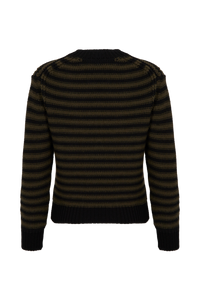 Pull Bigpoorboy en laine - Noir & Kaki