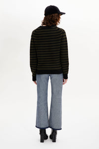 Pull Bigpoorboy en laine - Noir & Kaki