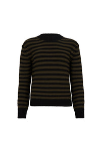 Pull Bigpoorboy en laine - Noir & Kaki