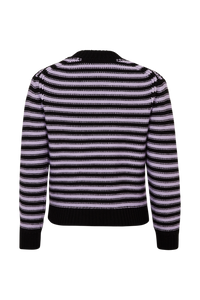 Pull Bigpoorboy en laine - Noir & Lilas