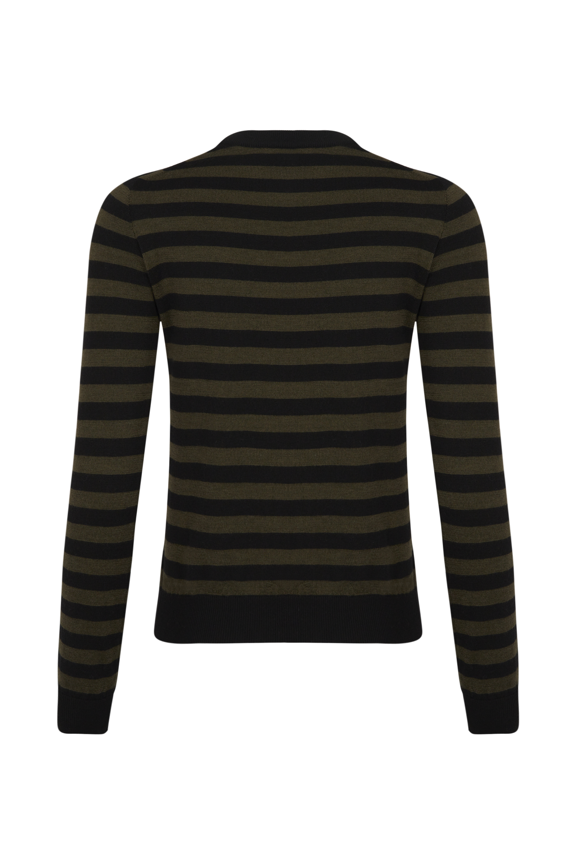 Pull Poorboy manches longues en laine - Noir & Kaki