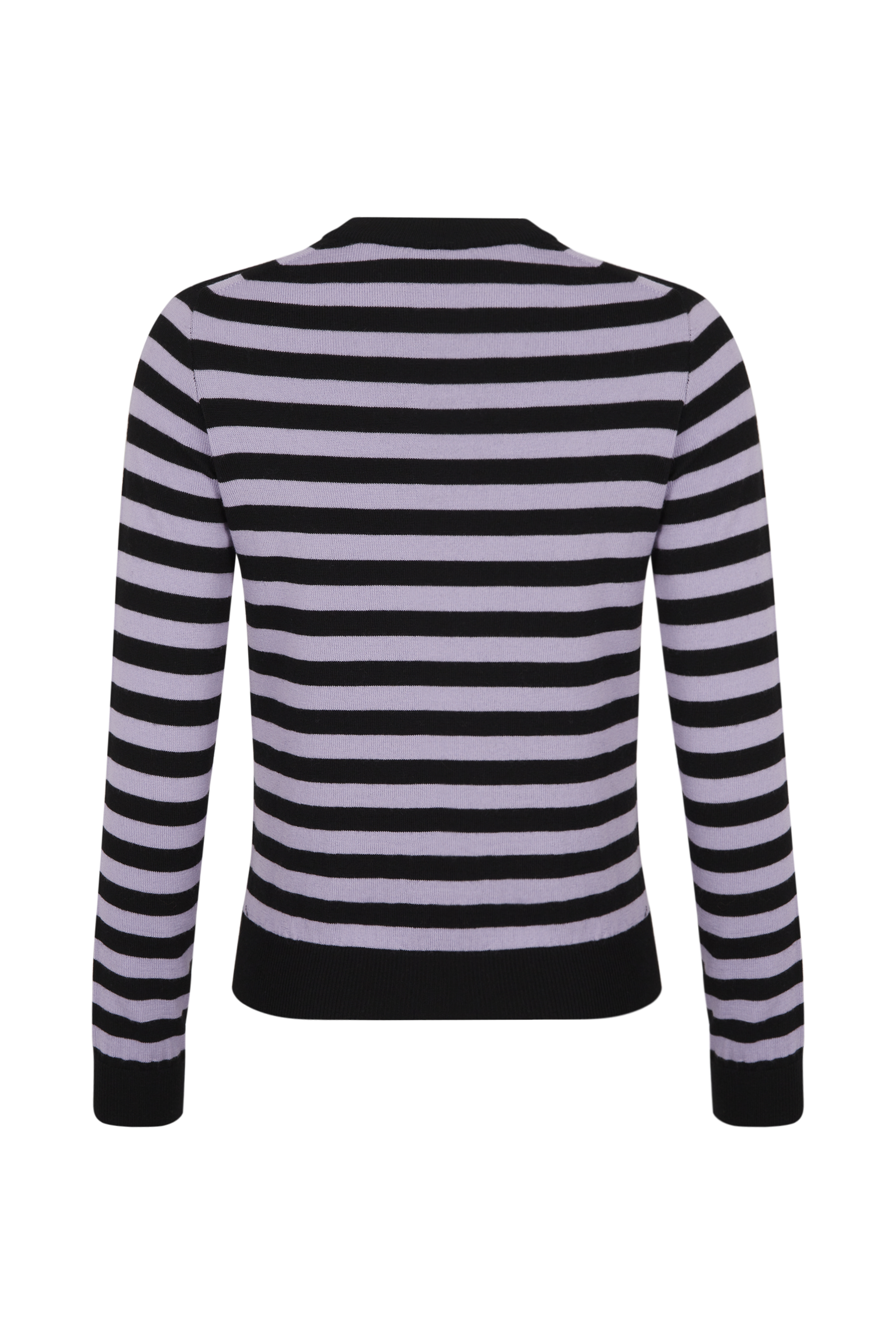 Pull Poorboy manches longues en laine - Noir & Lilas