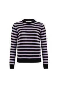 Pull Poorboy manches longues en laine - Noir & Lilas
