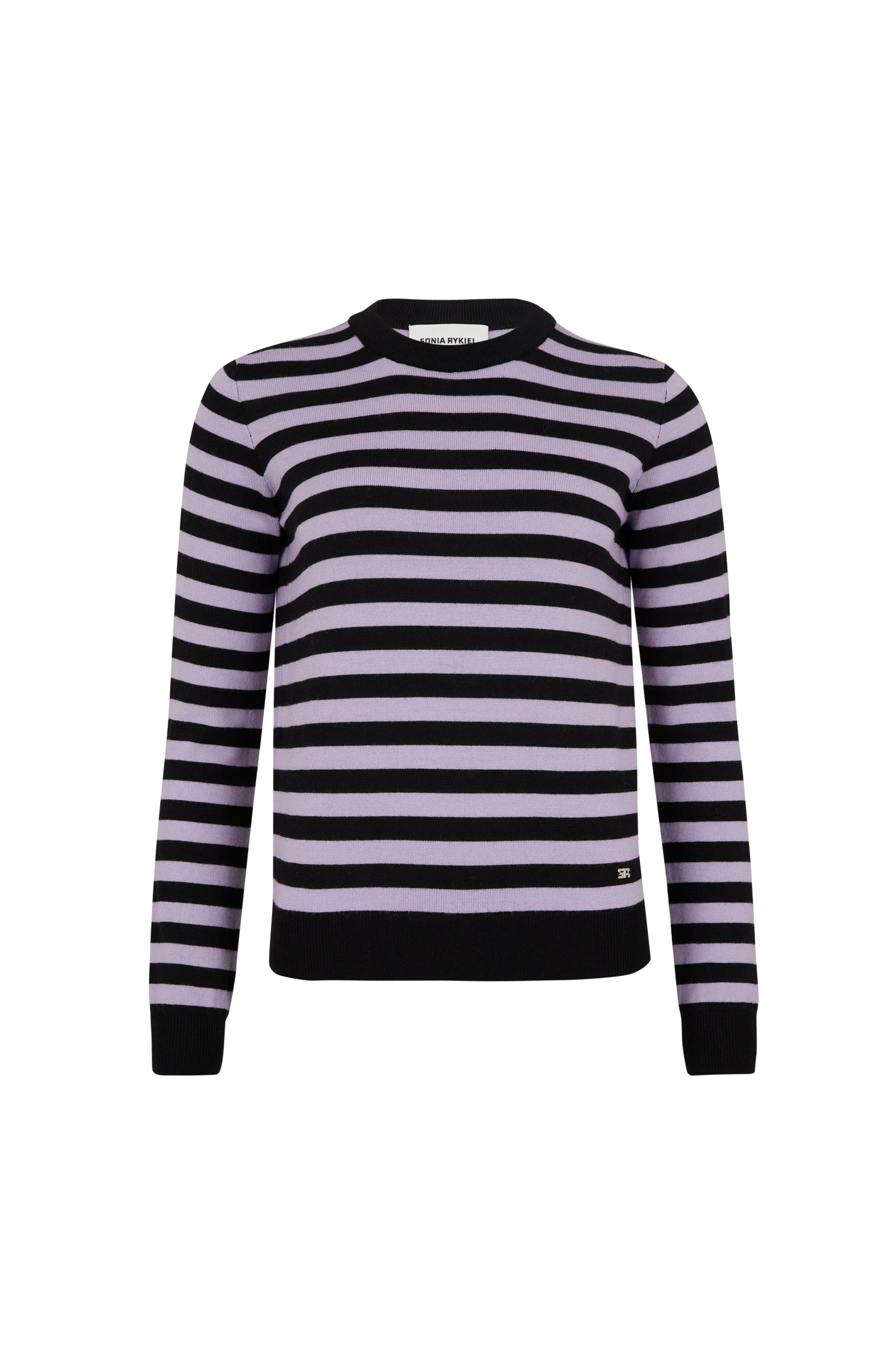 Pull Poorboy manches longues en laine - Noir & Lilas