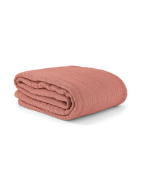 Plaid Copertina en gaze de coton - Rose