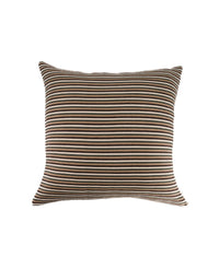 Coussin Divino en laine mélangée - Vert et Chocolat