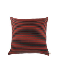 Coussin Divino en laine mélangée - Brique et Vert
