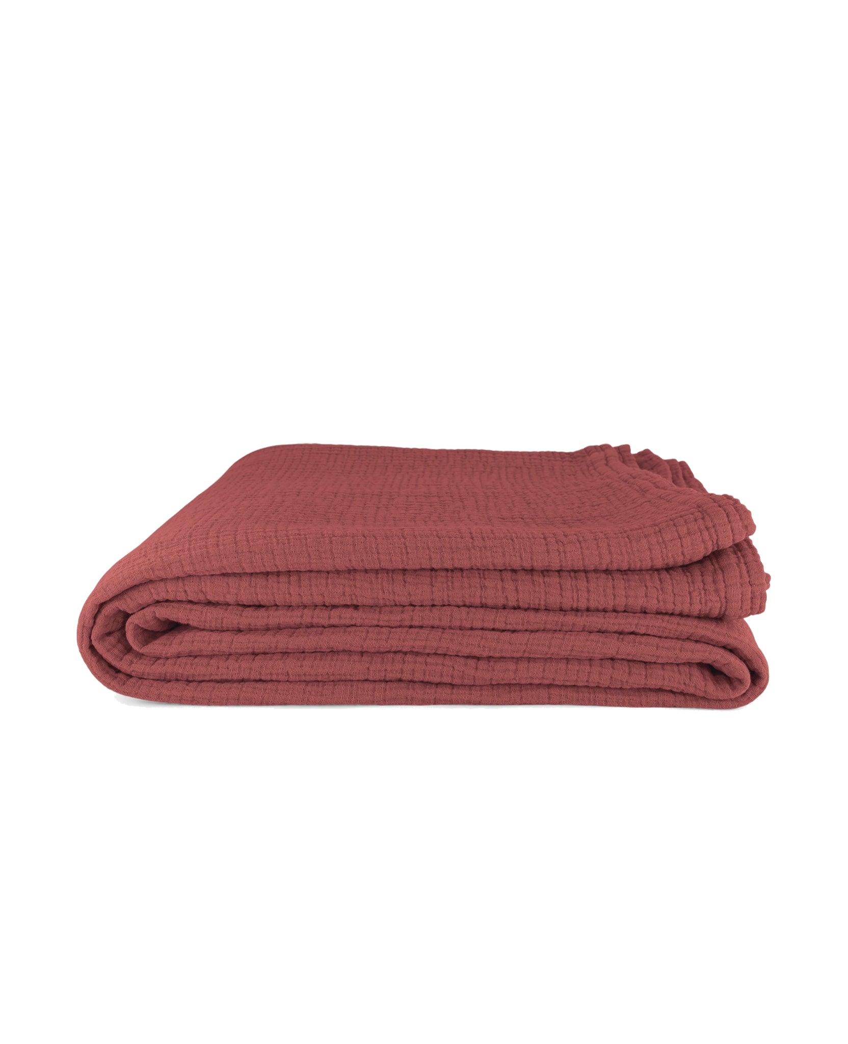 Nappe Allegra en gaze de coton - Brique