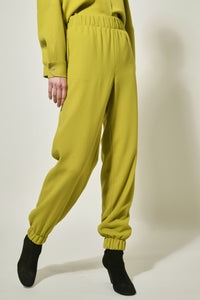 Pantalon jogging en crêpe de laine - Platane