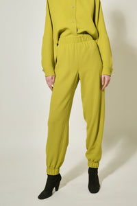 Pantalon jogging en crêpe de laine - Platane