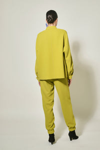 Pantalon jogging en crêpe de laine - Platane
