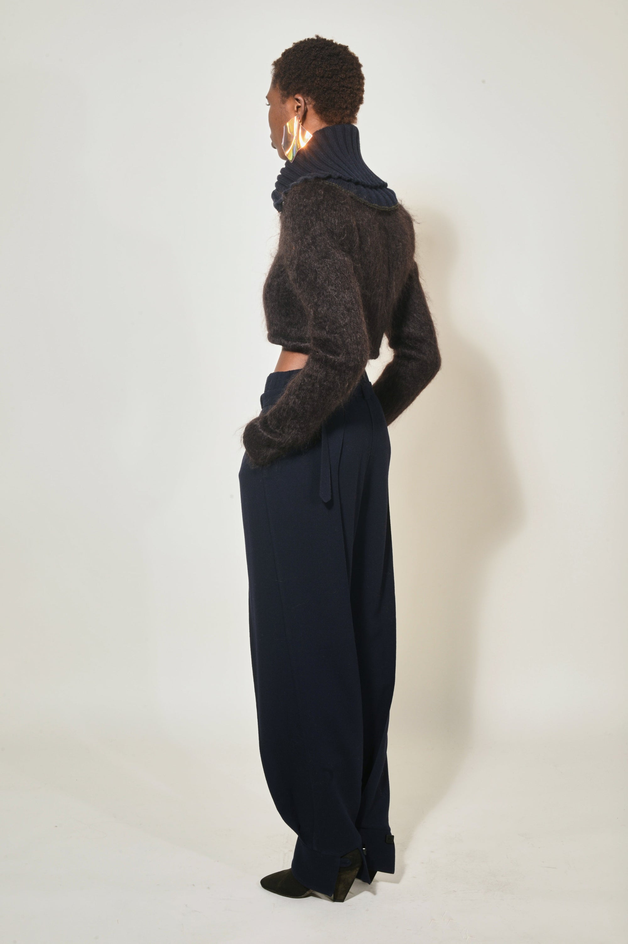 Boléro en fourrure de mohair - Choco