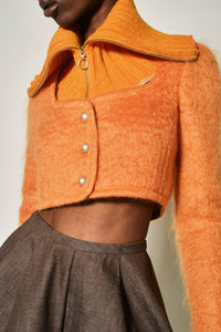 Boléro en fourrure de mohair - Mandarin
