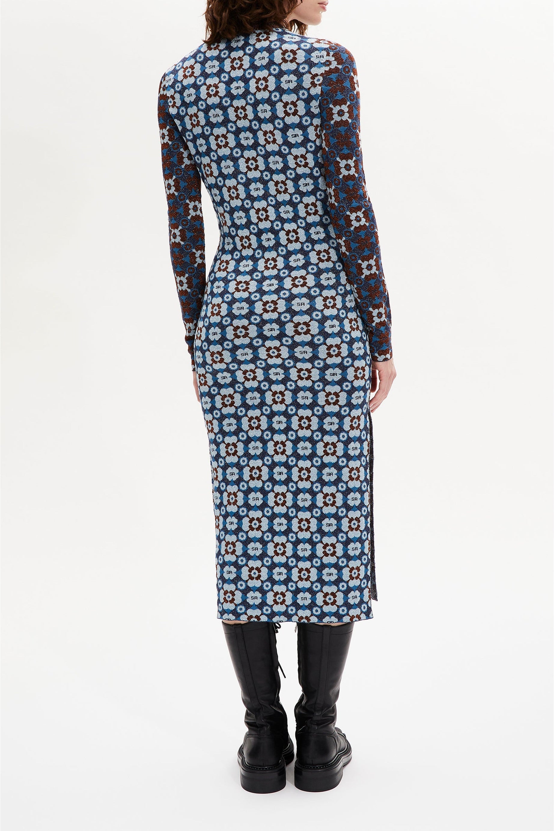 Robe robe longue manches longues - Bleu