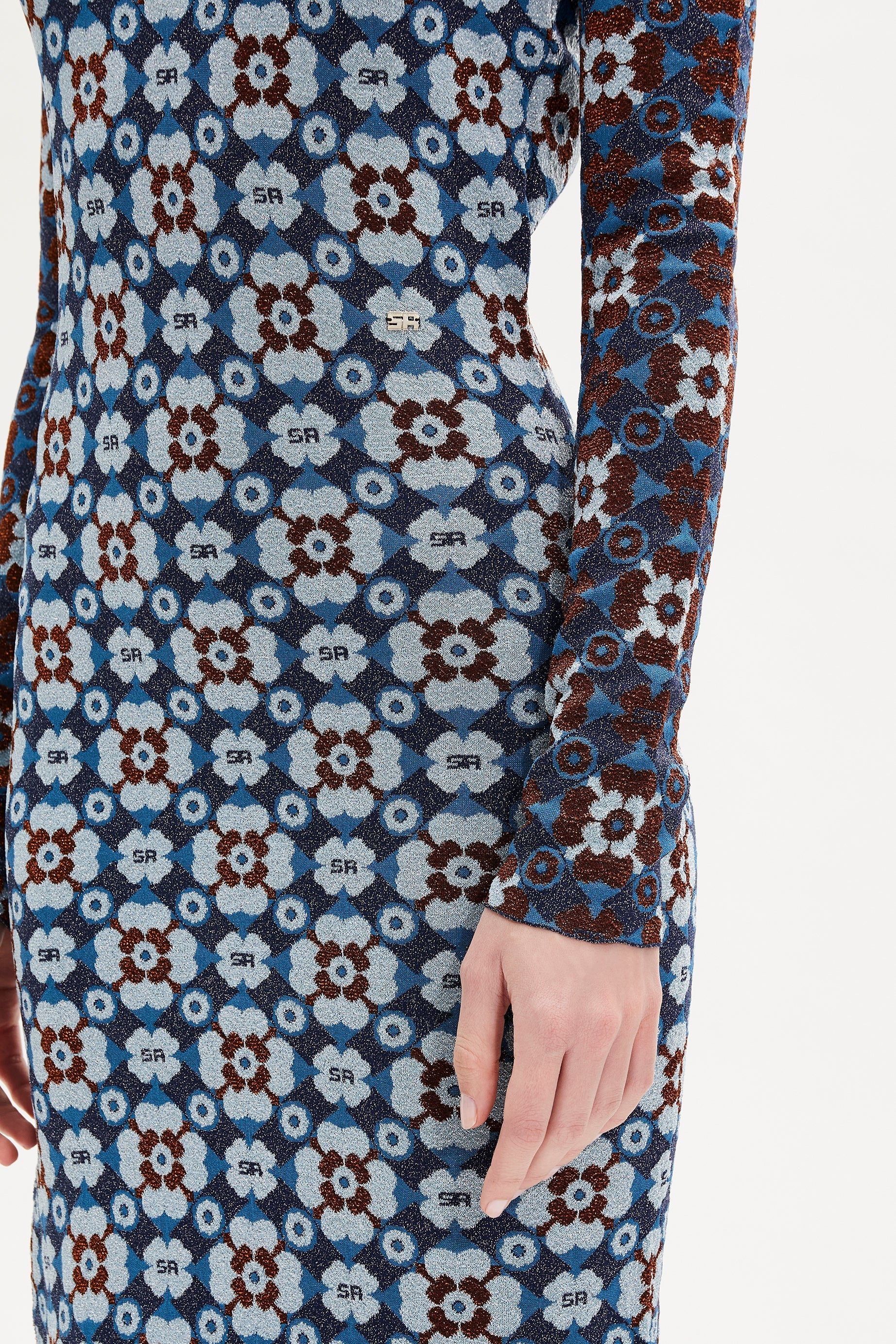 Robe robe longue manches longues - Bleu