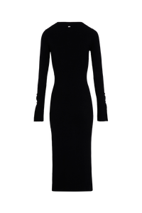 Robe cut out à agrafes strassées - Noir