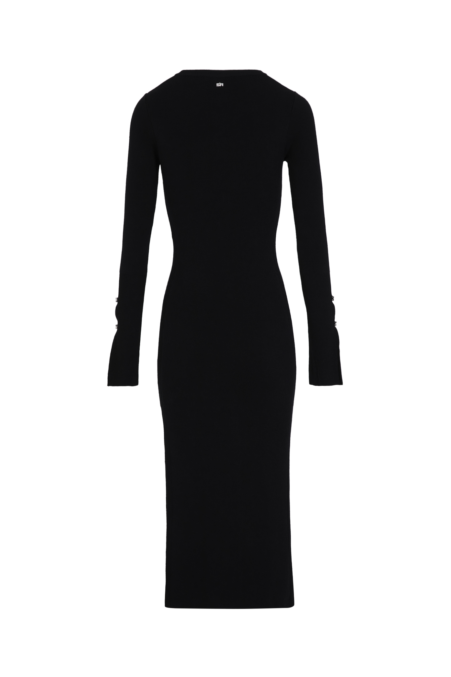 Robe cut out à agrafes strassées - Noir