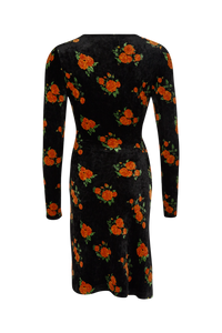 Robe courte asymétrique en jacquard de - Orange