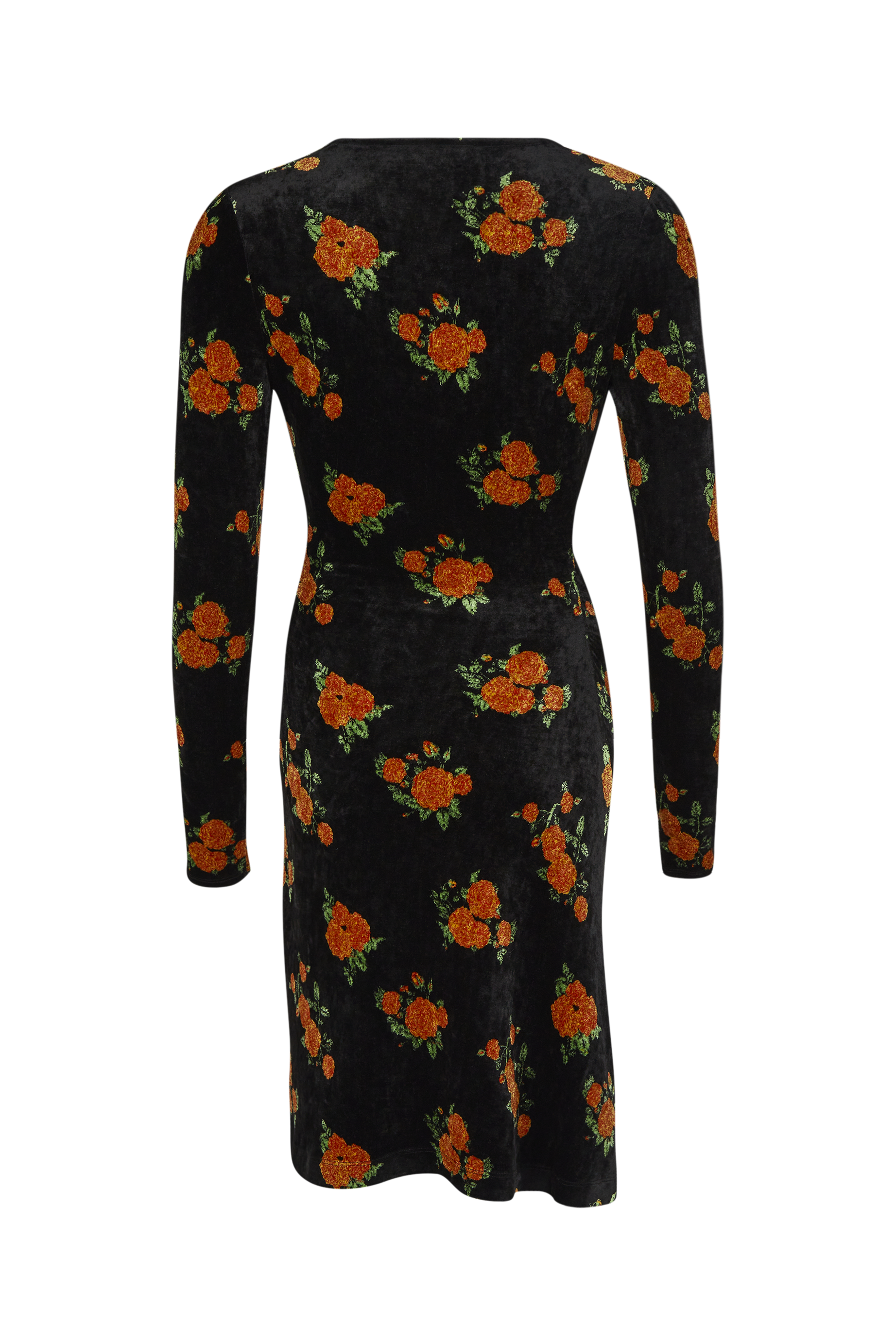 Robe courte asymétrique en jacquard de - Orange