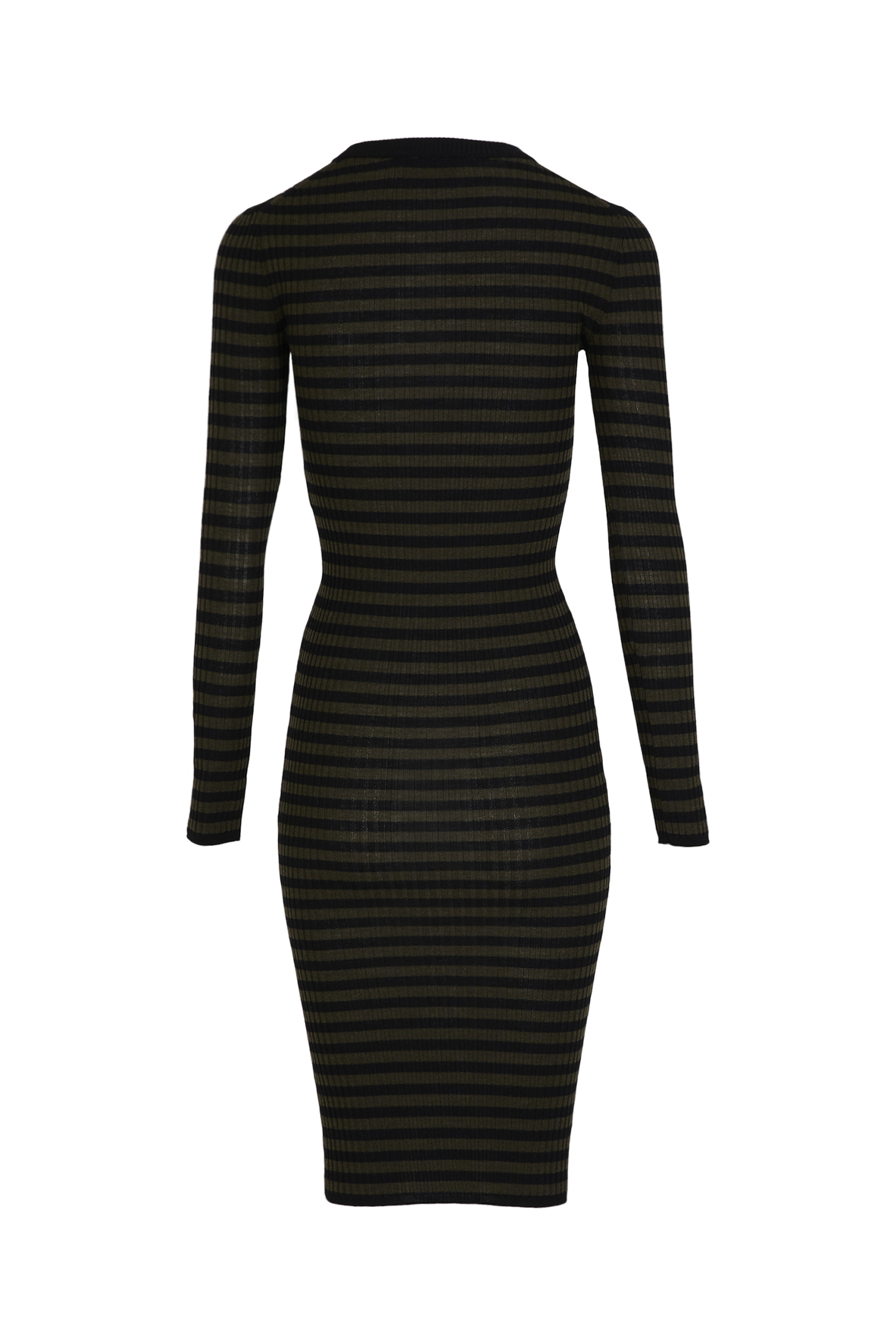 Robe en laine - Noir & Kaki