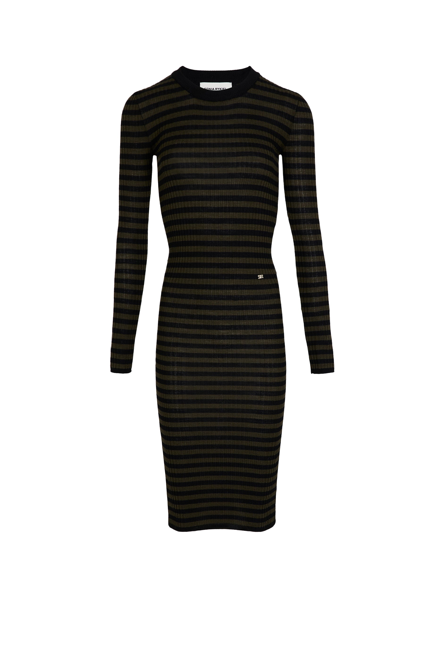 Robe en laine - Noir & Kaki