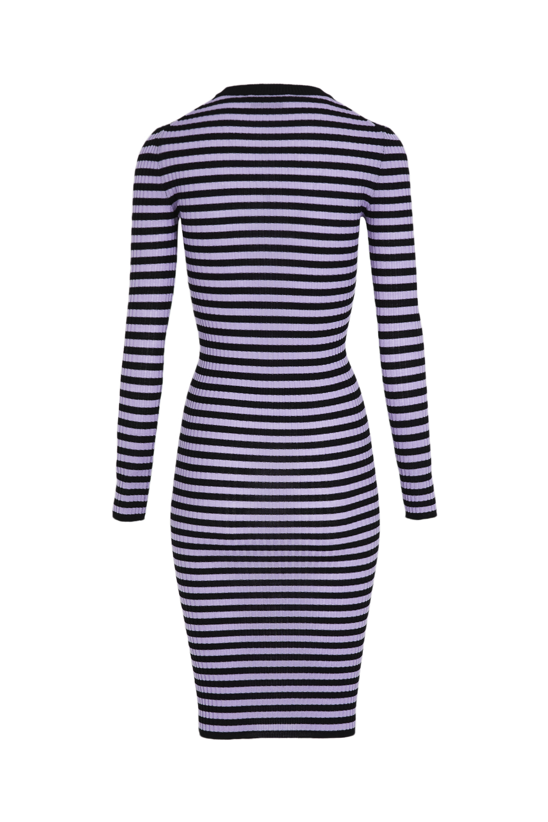 Robe en laine - Noir & Lilas