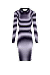 Robe en laine - Noir & Lilas