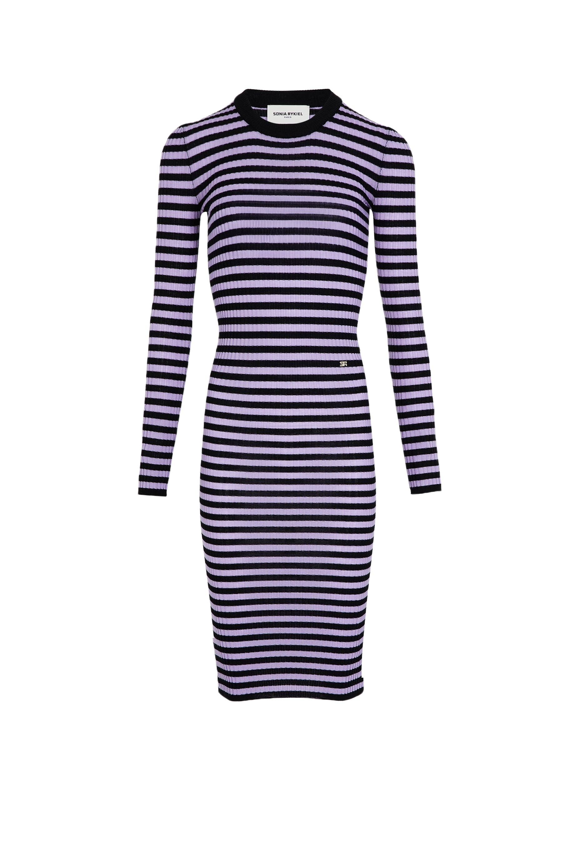 Robe en laine - Noir & Lilas