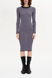 Robe en laine - Noir & Lilas