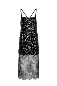 Robe nuisette courte asymétrique - Noir