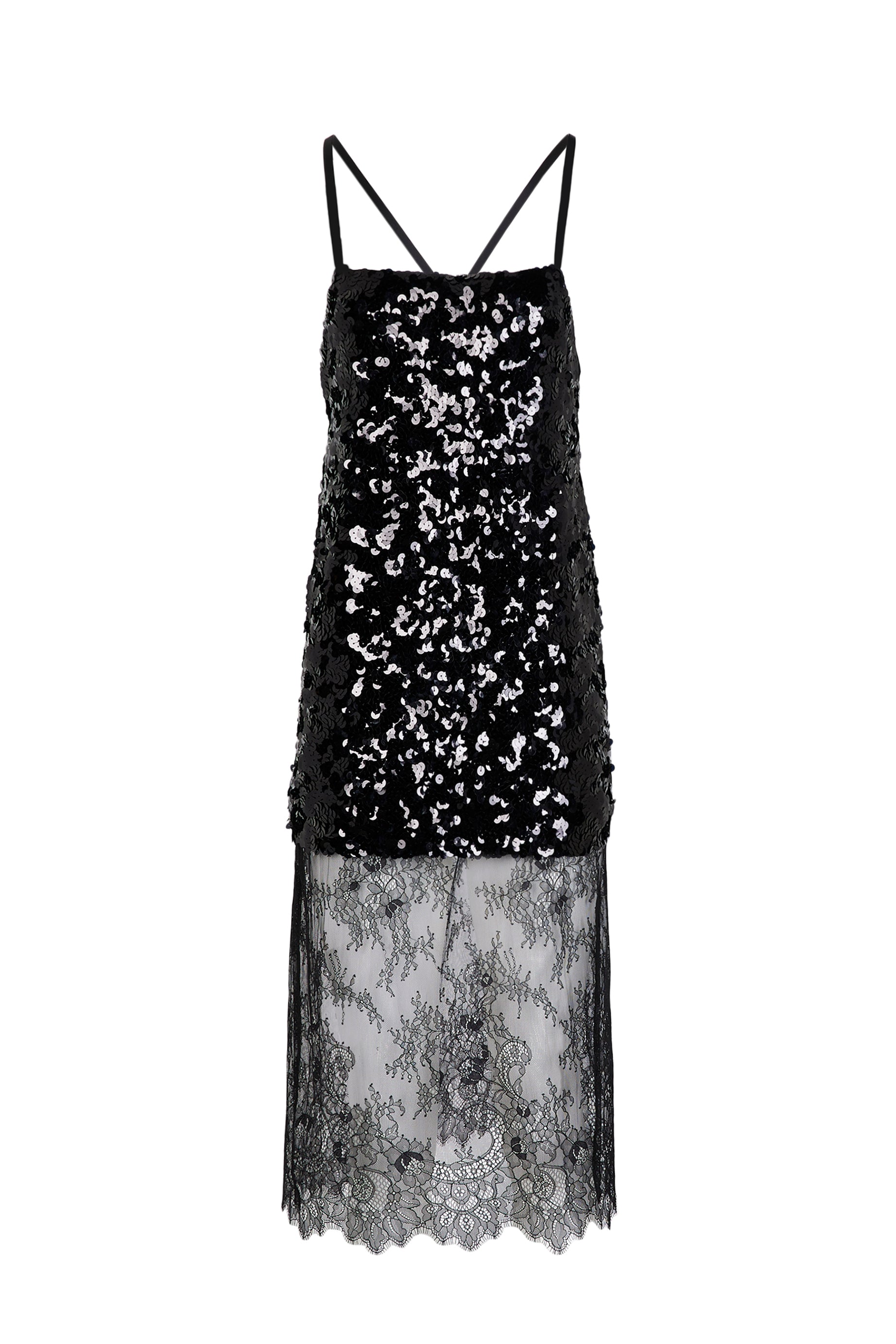 Robe nuisette courte asymétrique - Noir