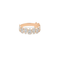 Bague Bliss en or rose 18 carats & diamant - Blanc