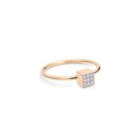 Bague Ever en or rose 18 carats & diamant - Blanc mini