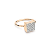 Bague Ever en or rose 18 carats & diamant - Blanc
