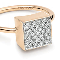 Bague Ever en or rose 18 carats & diamant - Blanc