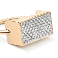 Bague Ever en or rose 18 carats & diamant blanc - Blanc