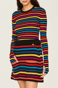 Mini-jupe à poches en laine - Multicolor