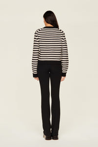 Cardigan en laine - Noir & Blanc