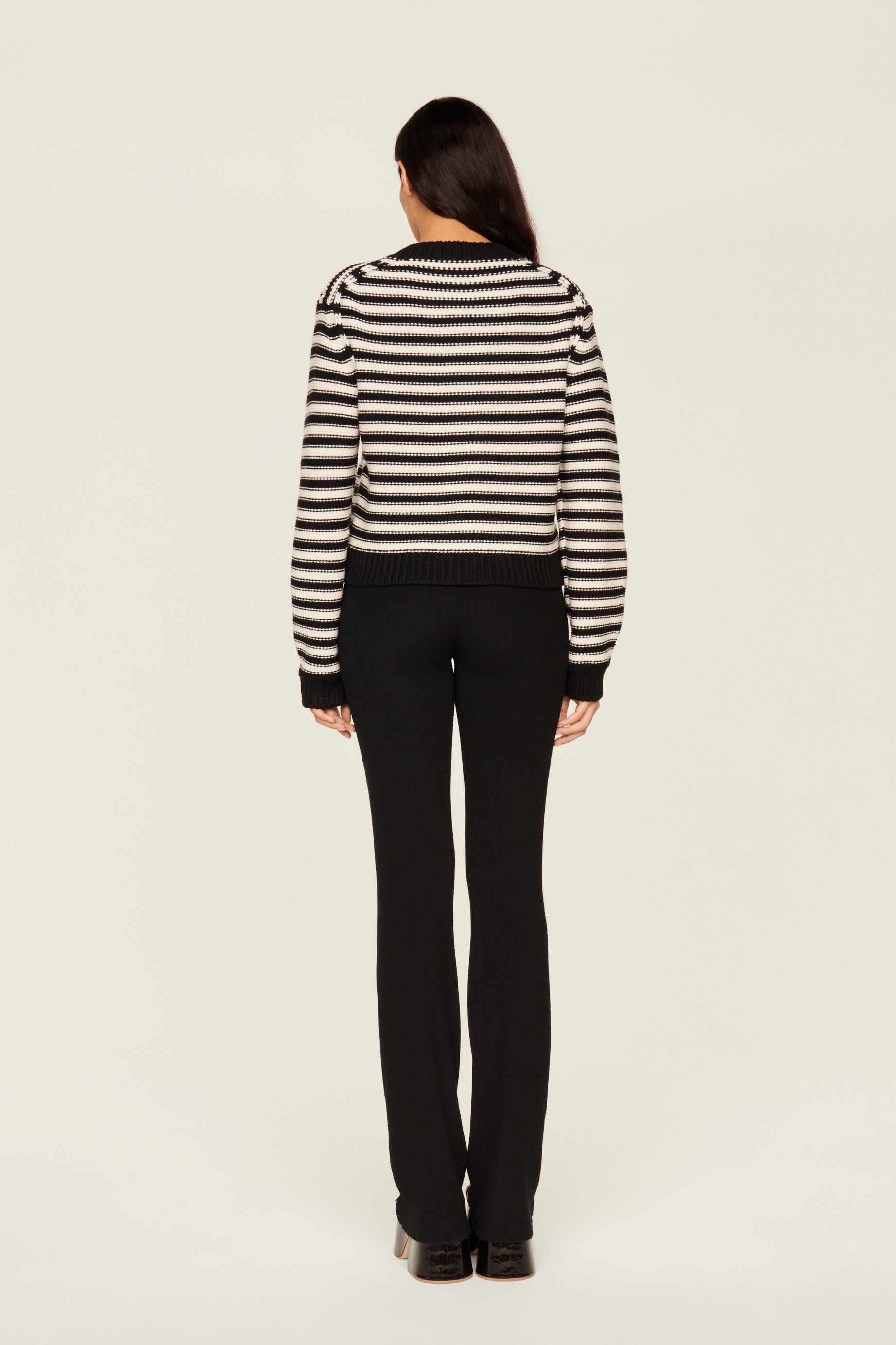 Cardigan en laine - Noir & Blanc